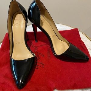 Black Louboutin high heel shoes